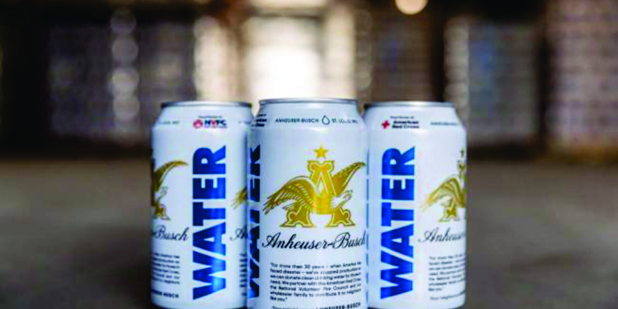 Dana Distributors Inc. and Anheuser-Busch donated 50,000 cans of emergency drinking water on Thursday, July 20, to the American Red Cross at Highland Falls in response to recent flooding. Provided photo.